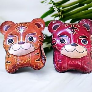 Cute cat leather change purses
